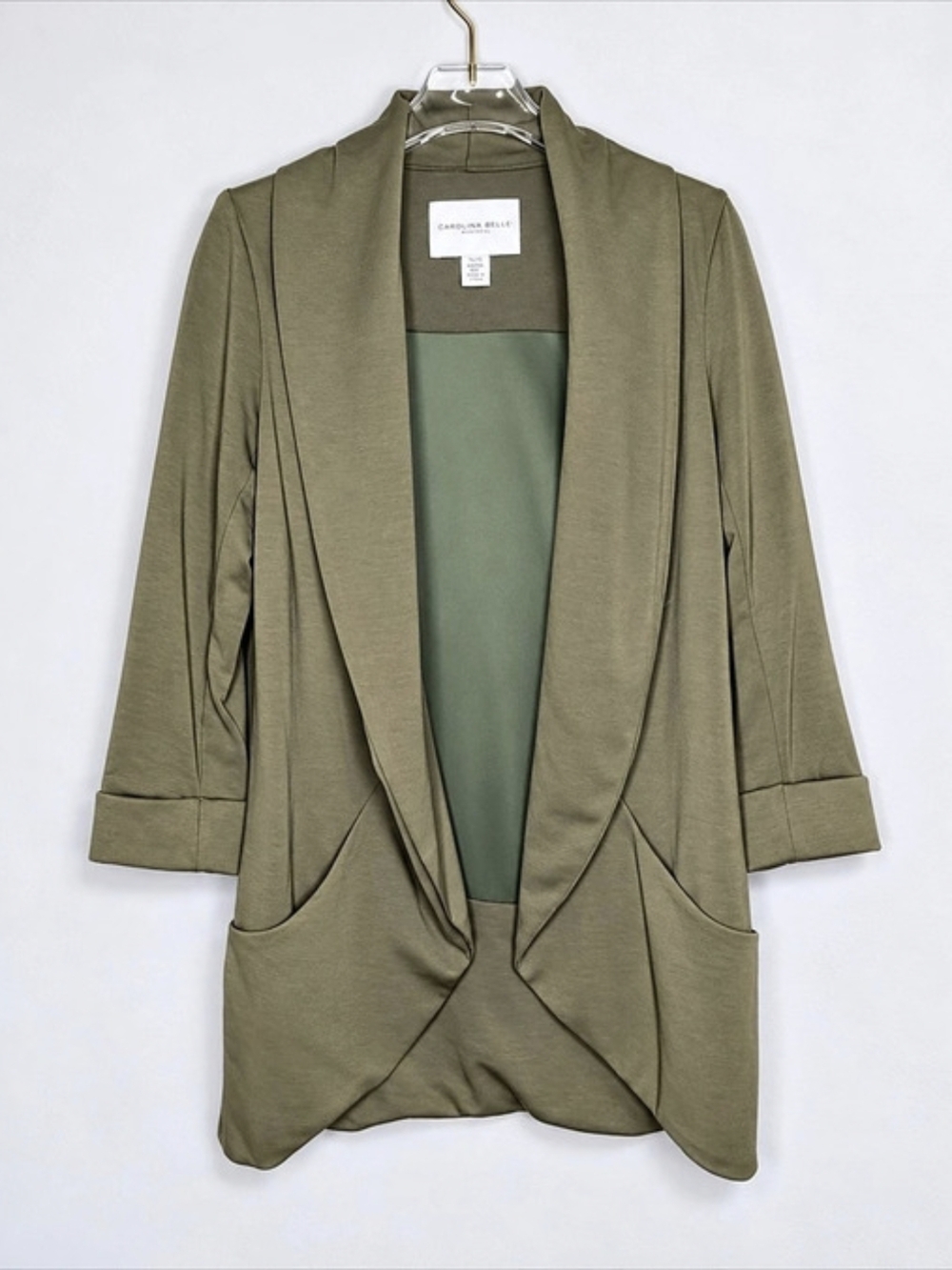 Carolina Belle Draped Blazer in Green Size XL NWT